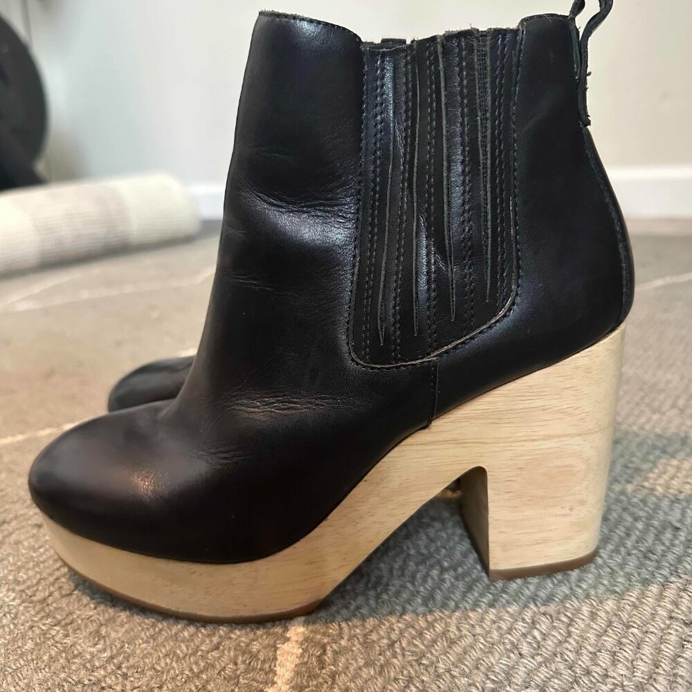 Madewell Marco Leather Platform Chelsea Boots size 6.5